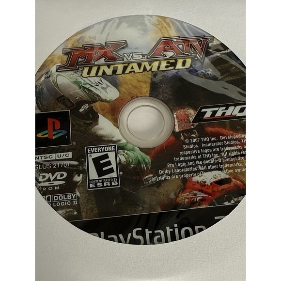 PS3 Games Disc Only Lot Of 5, Atv4, NASCAR 05, Mx Vs Atv, Smack Down 2009